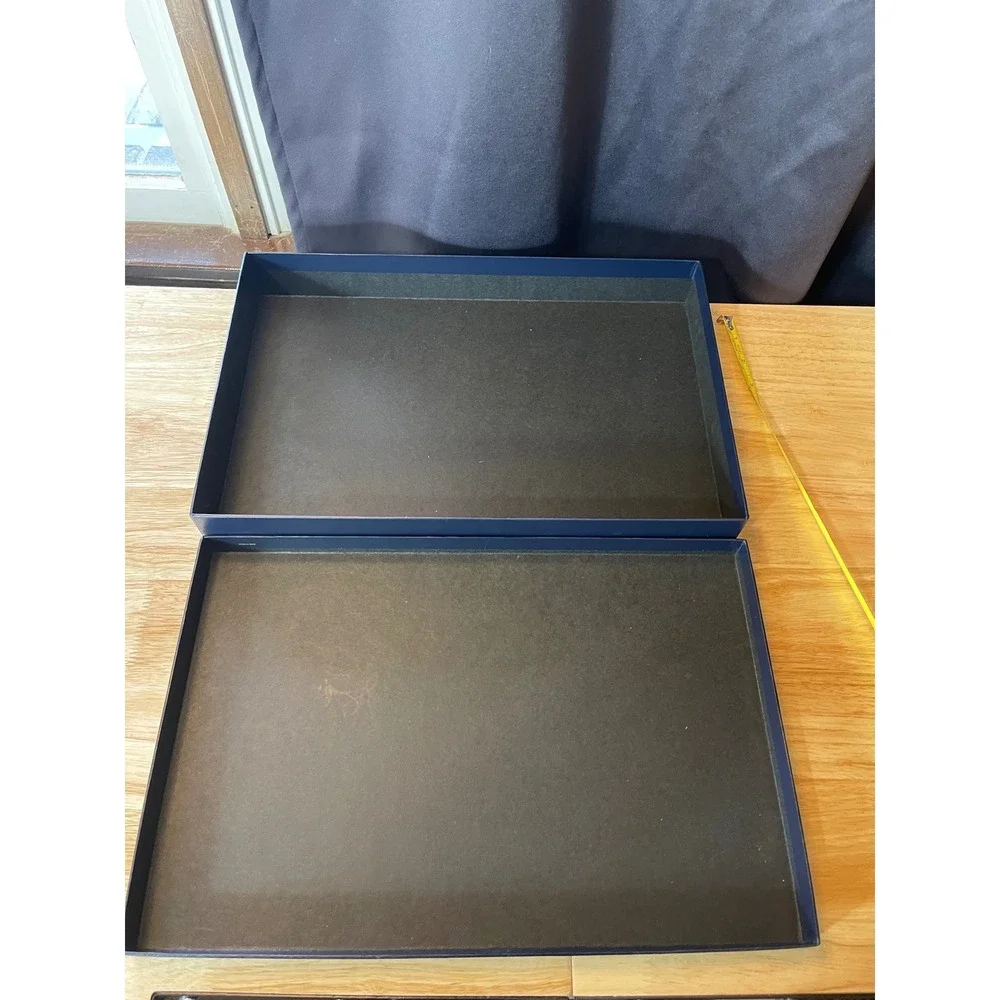 Ralph Lauren Navy Blue Gold Logo Large Gift Box‎ 16.5x10.5x2.25 Luxury Packaging